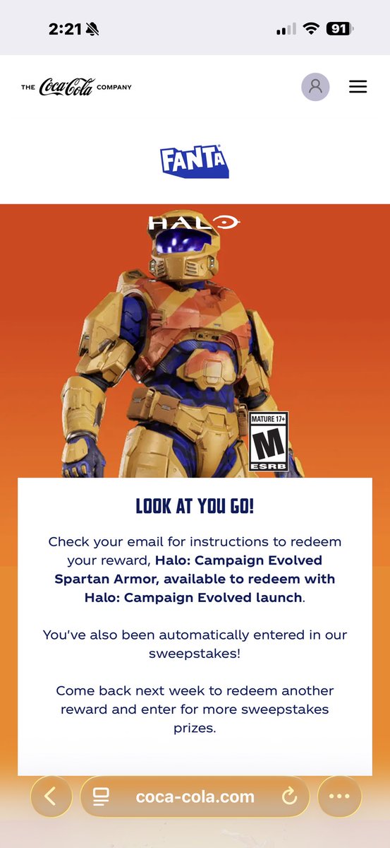 JacksonMager's tweet photo. Got the Fanta skin for Halo Campaign Evolved! Can’t wait for this game. https://t.co/7VLj7EP2bY