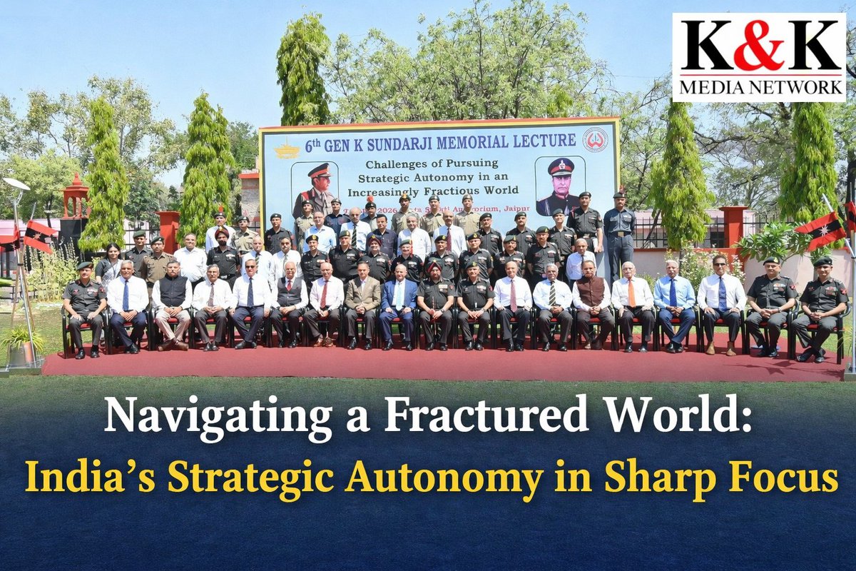 BeenaKhemani's tweet image. “Strategic Autonomy in Focus: Top Military Minds Converge at General Sundarji Memorial Lecture in Jaipur”

The 6th edition of the #prestigious General K Sundarji Memorial Lecture was held at the #SaptaShakti #Auditorium in #Jaipur, bringing together leading #military experts,