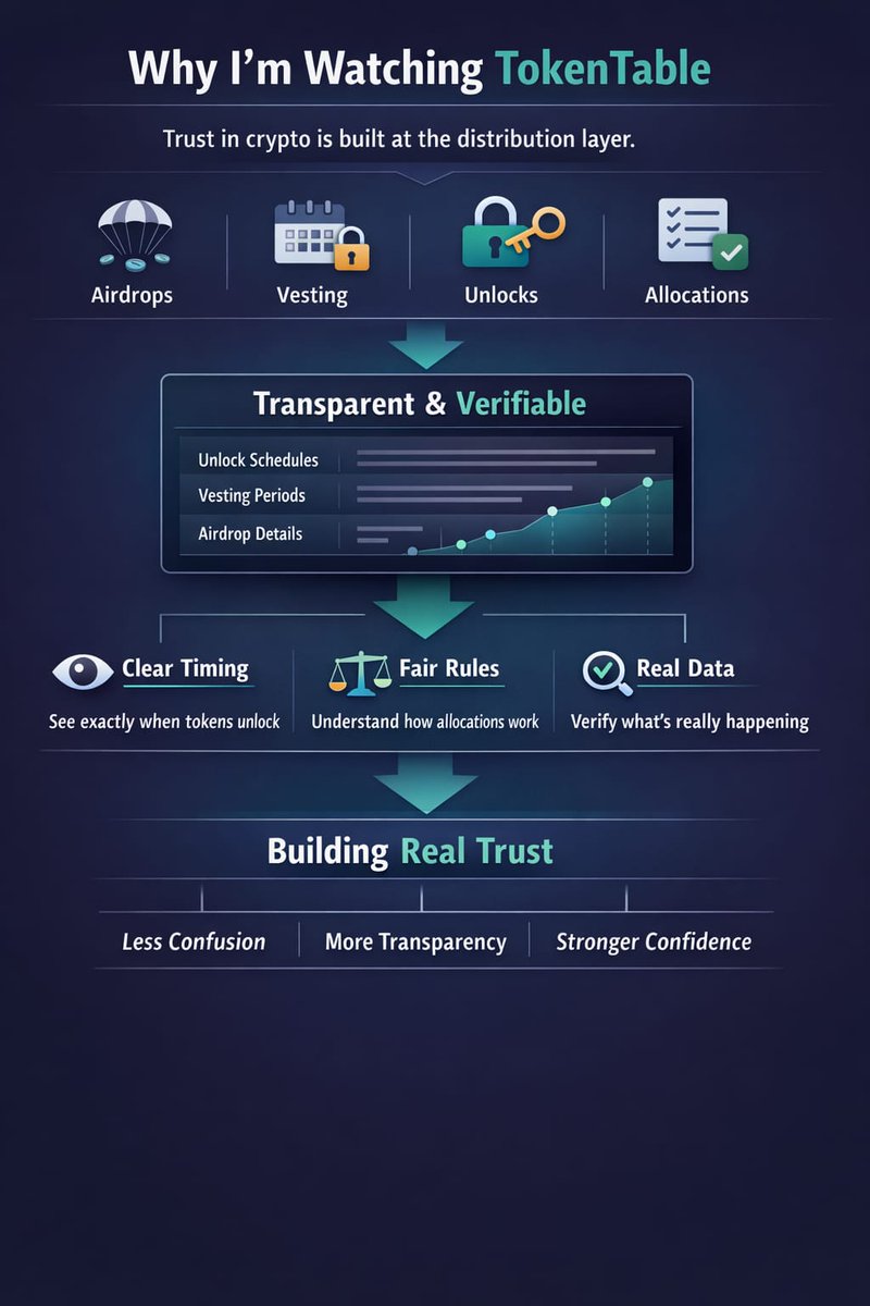 blockwade7's tweet image. I pay attention to token distribution infrastructure because trust is not built through slogans. It is built when users can clearly see how an airdrop works, when tokens unlock, how vesting is structured.
@SignOfficial #SignDigitalSovereignInfra $SIGN