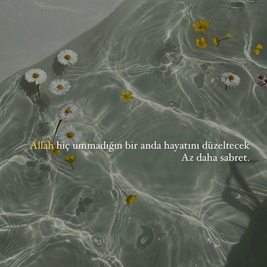 Allah hiç ummadığın bir anda hayatını düzeltecek.