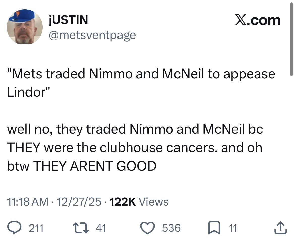 TheMetsX's tweet photo. This account hates Brett Baty, Pete Alonso, Brandon Nimmo and Jeff McNeil but loves “Luis Robert Jr.” #wonderwhy #dididothisright? https://t.co/4NxitgDFWz