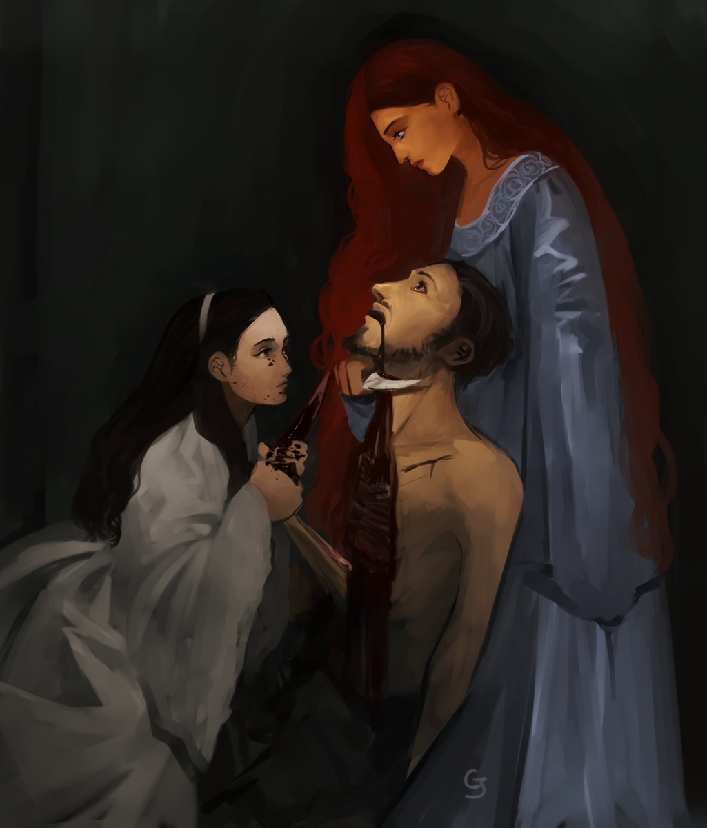 Sansa Stark and Jeyne Poole slaying Littlefinger
KOFI REQUEST! <3