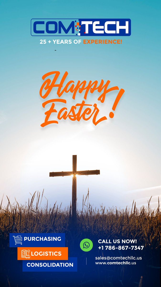 ComtechMiami's tweet photo. This Easter, we celebrate new beginnings and strong partnerships.
 Thank you for trusting COMTECH LLC as your procurement and logistics partner.

Wishing you a joyful and successful season. https://t.co/AWFqjq2bSI