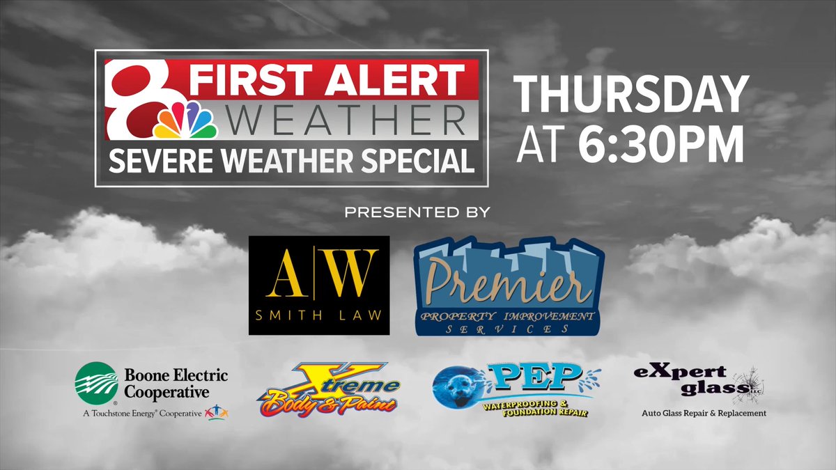 KOMUMatt's tweet image. Severe weather season is here! Join us for the First Alert Severe Weather Special at 6:30PM tonight (Thursday). We’ll have a look at the long range pattern, and get you prepared for the season ahead.#MidMoWx #MoWx #MidMo