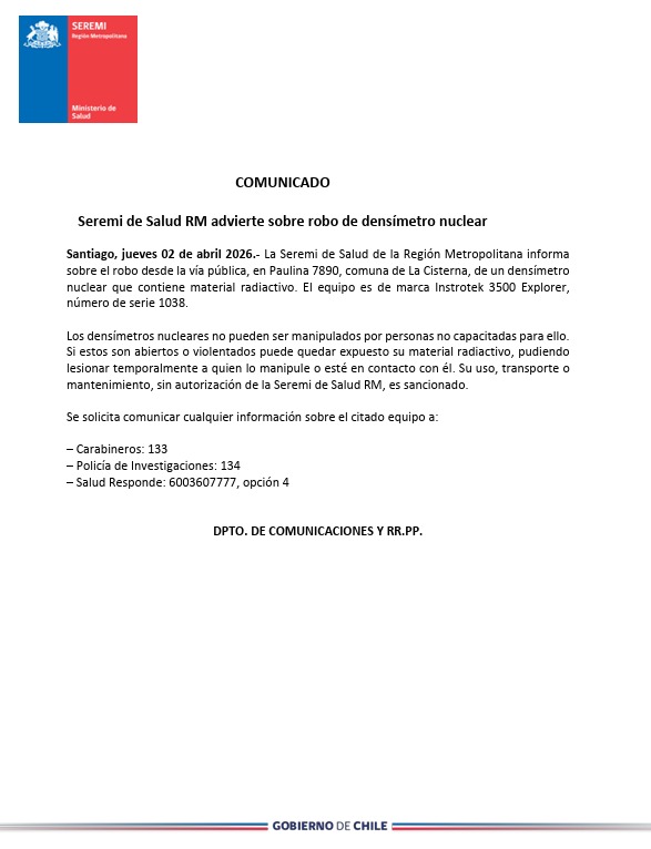 Seremi de Salud RM tweet media