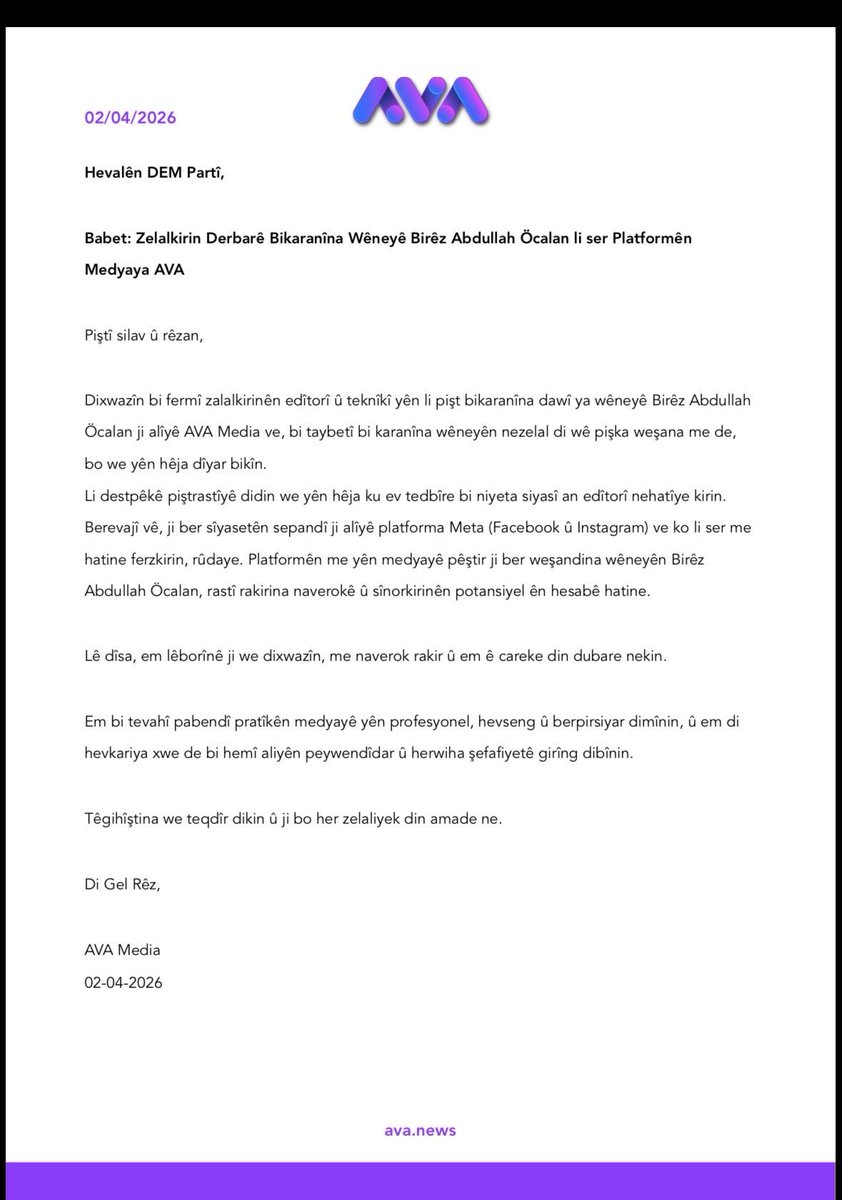 DEM Partî Kurdî tweet media