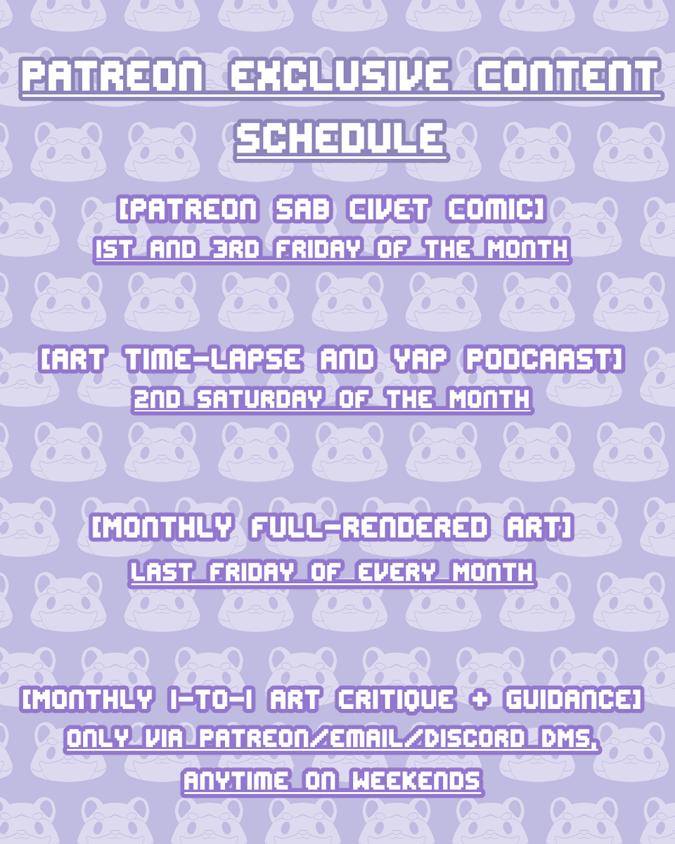 With their recent alleged support of AI "Artists" and Cons overweighing the Pros, I decided to move from Ko-fi to Patreon!

Hence, I will be delaying the grand opening to 10th April.

I should have done my research earlier and I apologize for any inconvenience caused.