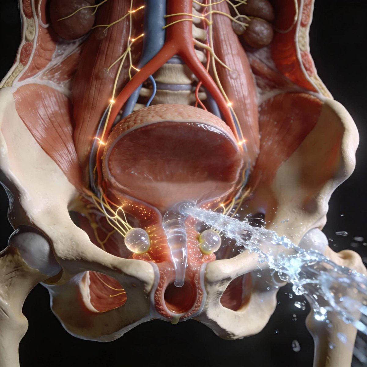 mehmetbekirsen's tweet photo. This is what female ejaculation (squirting) is like 💧🌊✨

Female ejaculation, or squirting, is a real biological phenomenon, though it's surrounded by myths. It's not entirely urine, but the expulsion of a clear fluid during intense sexual arousal. Sometimes it's completely mistaken for urine.

This event is directly related to the deep stimulation of the G-spot (an extremely sensitive area on the anterior vaginal wall) and the degree of activation of the parurethral glands of Skene, the functional counterpart of the male prostate.

"Squirting" comes from a specific gland:

Female Prostates: Skene's glands are a series of glands and ducts located around the female urethra, just behind the pubic bone. They are rich in a specific type of prostatic antigen (PSA). PSA is a protein also present in male ejaculation.

Deep Stimulation: When the G-spot (a highly vascularized area in the urethro-vaginal space) is stimulated with sufficient intensity and pressure, these glands become more active.

Urethral Expulsion: Skene's glands secrete a clear fluid that accumulates in small sacs and is expelled through the urethra in a jet-like manner during orgasm due to the contraction of the pelvic floor muscles.

Why is it so different from other types of orgasm?

Clear and Odorless Fluid: The fluid released from Skene's glands is clear and has a different chemical composition than urine. It contains glucose, urea, creatinine, and PSA, but in very different concentrations than urine. Sometimes, this fluid may be accompanied by varying amounts of urine.

Muscle Contractions: The expulsion of the fluid is accompanied by strong contractions of the pelvic floor muscles, acting as a "pump" to release the accumulated fluid.

Not everyone experiences squirting. The intensity of stimulation, individual anatomy, and psychological relaxation are key factors.

MEDICAL NOTICE 🩺

It is important to know that squirting is a normal and healthy sexual response and should not be confused with urinary incontinence. Unveiling this phenomenon could be important so that women can explore their sexuality without shame.