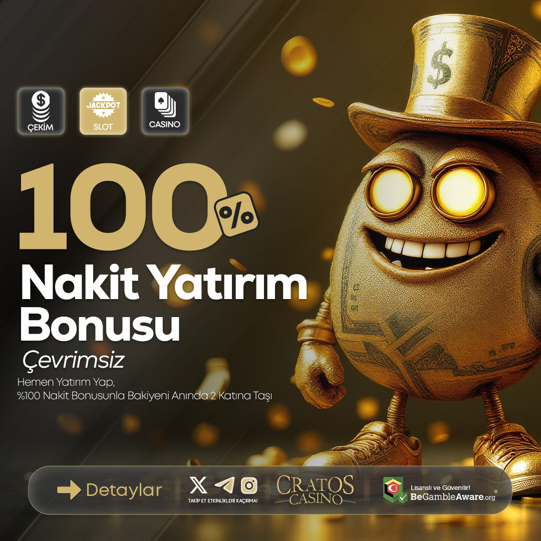 CratosOfficialX's tweet photo. 💰 %100 Nakit Yatırım Bonusu ile kazancını anında ikiye katla, limitsiz heyecana adım at 🚀

🔈GÜNE ÖZEL %100 YATIRIM BONUSU

⚔️ Bonus Detayları👇

⚠️ Son saat 23:59, fırsatı kaçırma!🏆

⭐️ Şans, hız ve güven tek adreste buluşuyor — kazanmaya şimdi başla 🏆 https://t.co/rTaMIuRLcq