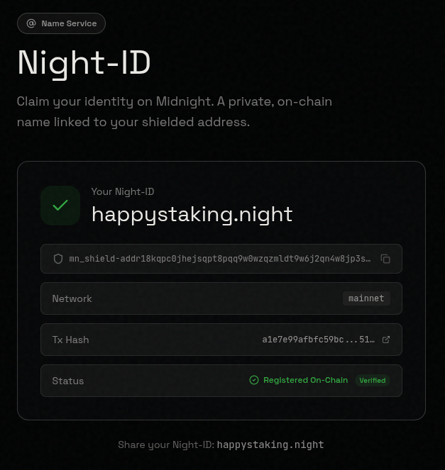 HAPPY Staking 🥳 ‧ Midnight 🕛 tweet media