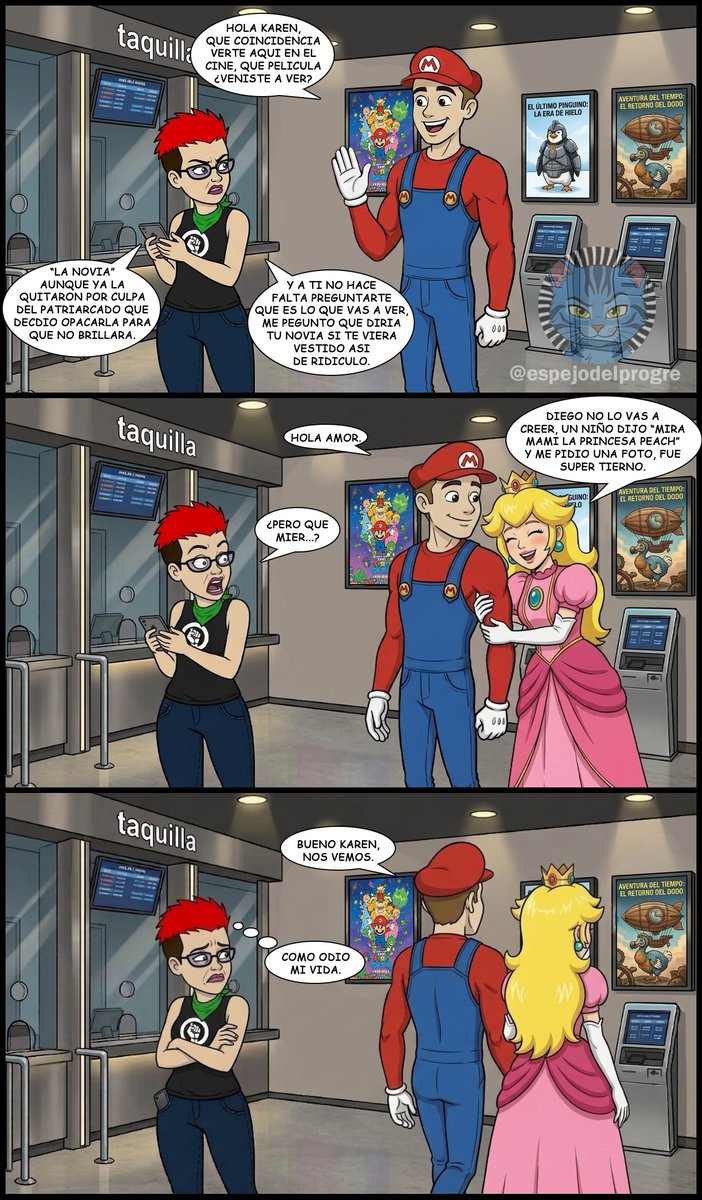 Algunos se esfuerzan por ser felices y otros se esfuerzan por ser miserables y amargados.

#SuperMarioGalaxyPelícula #meme #humor