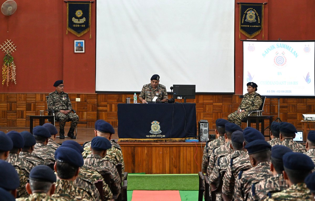 109Crpf's tweet image. Commandant 109 Bn @CRPFIndia chaired a Sainik Sammelan and Welfare Meeting at Unit HQ today. By prioritizing the well-being of our personnel and ensuring swift grievance redressal, we reinforce a motivated force, ready for any challenge.
#NationFirst #LeadershipInAction