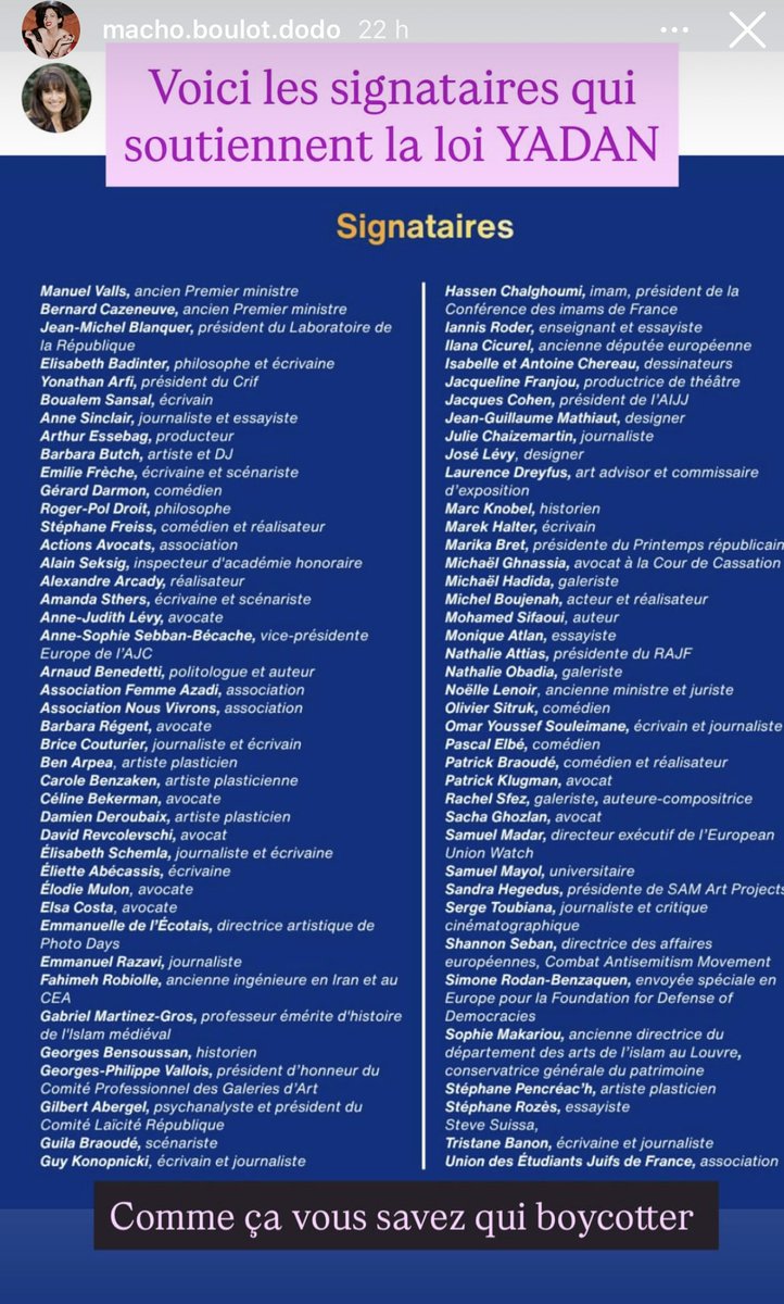 dany_dubd's tweet photo. Liste de soutien à la loi « Yadan » : Manuel Valls, Bernard Cazeneuve, Jean-Michel Blanquer… je n’ai pas eu le courage d’aller plus loin. https://t.co/ED4zpuMvjI
