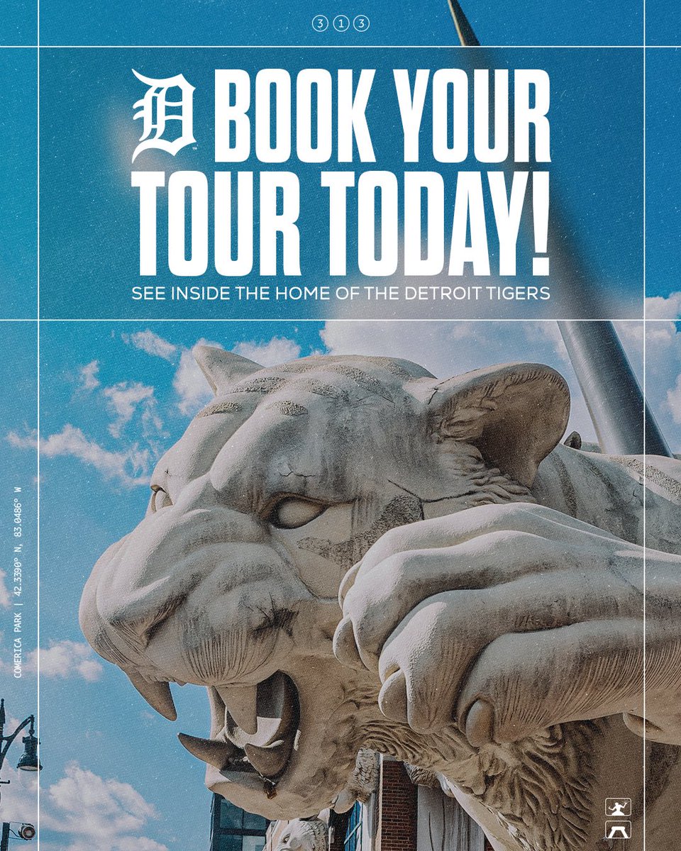 ComericaPark's tweet photo. Don't miss your chance to get a behind the scenes look at your favorite team!
 
Book your tour today! https://t.co/m51JReFIrp https://t.co/Myo6cmdIGN