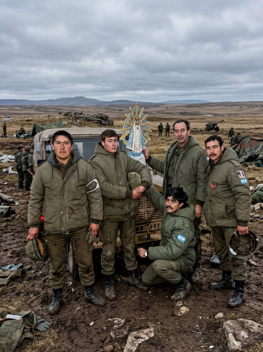 Enorme trabajo del fotógrafo y Artista Visual Fabián Ariel Hernández que  usó IA para retocar y en algunos casos reescalar/recrear documentos  históricos de Malvinas.