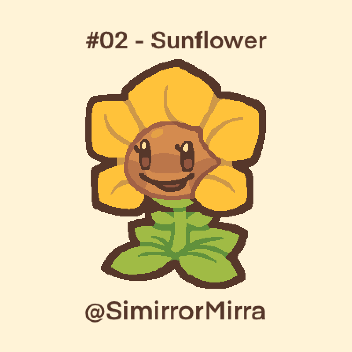 SimirrorMirra's tweet photo. Drawing All The PVZ1 Plants (unless I give up).
#02 - Sunflower
#plantsvszombies #pvz #art #procreate #digitalart #drawing #fanart #sunflower https://t.co/ukbXjyuQ4V
