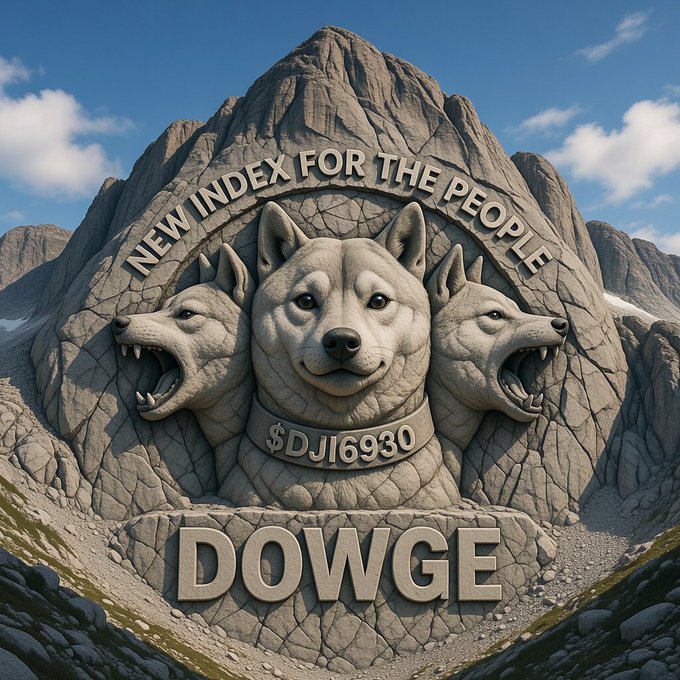 DOWGE is solid as a rock.

The movement for the people with a mission: Break free from a broken system. Flip the Dow.

Join the movement.

BUY✨ BELIEVE ✨ BROADCAST 

#DOWGE #DJI6930 <a href="/DJI6930/">Dowge</a> <a href="/MICHAELSUPPO/">Suppoman ❇️🔺</a> $DJI6930 #FLIPTHEDOW
