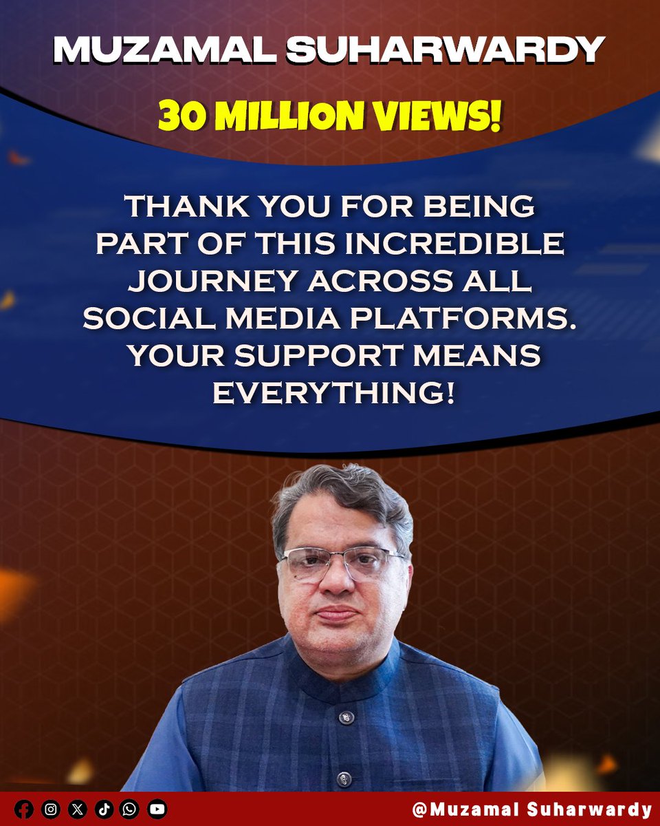 MSuharwardy_'s tweet photo. 30 MILLION VIEWS in March 🤯🔥
Across all platforms… every like, share, and comment made this possible.
This isn’t just a number — it’s a community 💯
Thank you for riding this journey with me ❤️
We’re just getting started 🚀
#30MViews #MarchMilestone #Grateful #ThankYou #Viral #ContentCreator #SocialMediaGrowth #Milestone #DigitalCreator #StayTuned