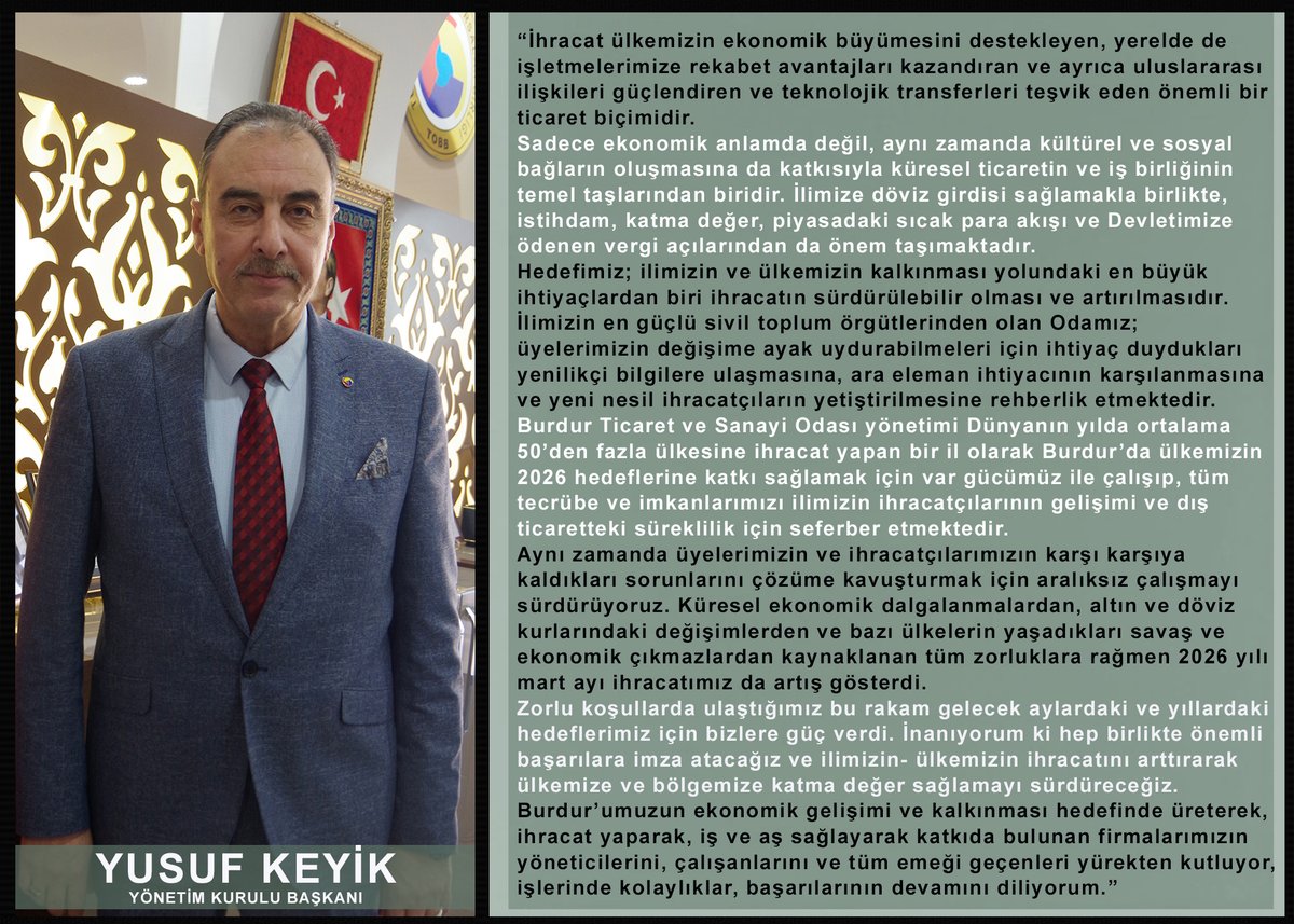 Burdur Ticaret ve Sanayi Odası tweet media