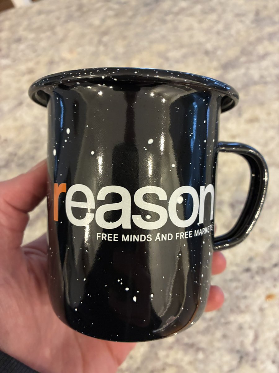 MikeHowell1980's tweet photo. Thanks @reason for the mug!  Looks great and was quickly put to use.  Caffeine and freedom are a great combination! https://t.co/sIrueV1jXY
