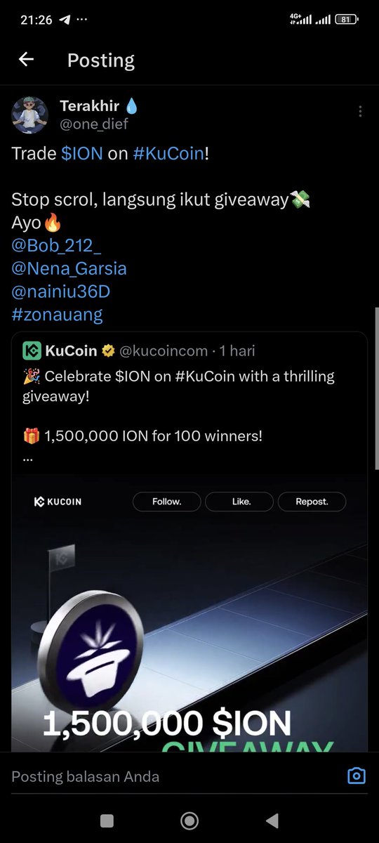 one_dief's tweet photo. @kucoincom @ice_blockchain Done Done Done ✅ https://t.co/qbcaJpUVXL