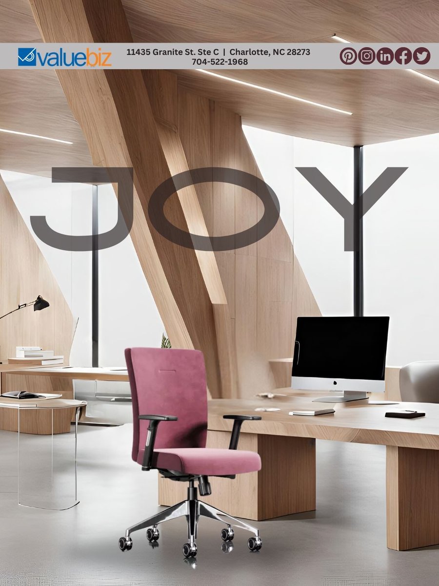 ValuebizOffice's tweet photo. Find Joy in whatever you do, no matter what’s on schedule for the day. Joy is a customizable task chair that provides comfort and durability for even the longest of workdays. Design your new task chairs at Valuebiz today!
 #TaskChair #ErgonomicChair #WorkComfort https://t.co/ZTvb3ZBGK9