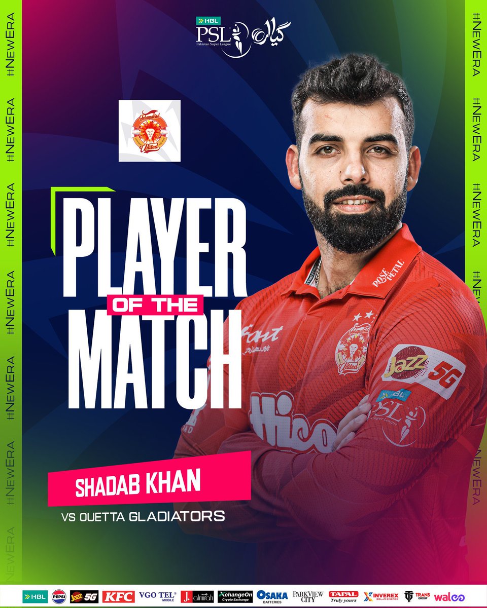 Shadab khan has decided to give his MOTM back to Psl and awarded two points to QG because Abdullah hammad the CEO of cheaters FC thinks inns with slow starts with planning the inns and targeting particular bowlers and overs are not worth Appreciating!!