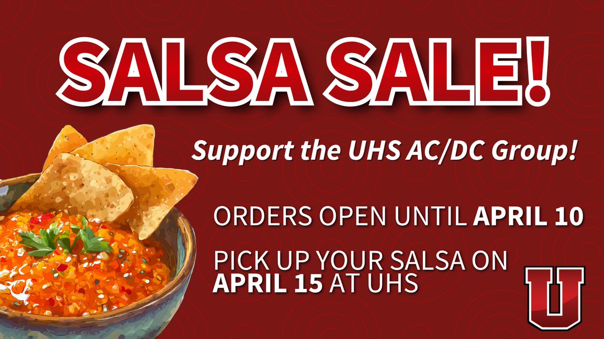 unionknightsia's tweet photo. Our AC/DC group is running a salsa sale to support their trip to Nationals! Orders are open through April 10 &amp; there is no delivery charge for orders picked up at UHS on April 15. 🌶️

Place an order with an AC/DC student or click here: https://t.co/RpFgihIrsx 

#uKnighted https://t.co/iJVbdcF7yQ