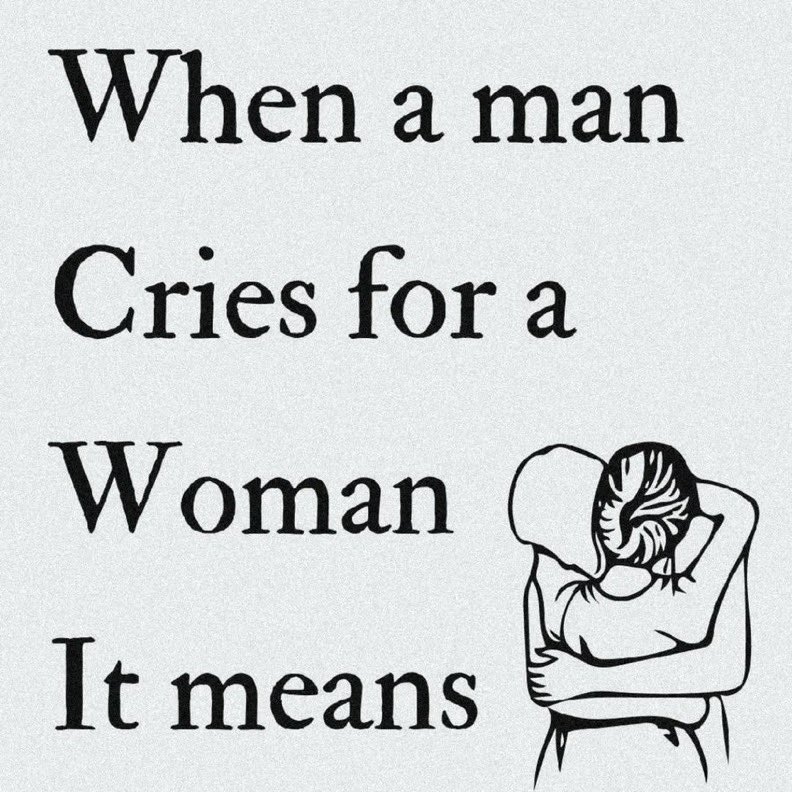 tweetsbyJoy's tweet photo. When a man cries for a woman it mens:

A Thread 🪡 https://t.co/7wu8PcX2lC