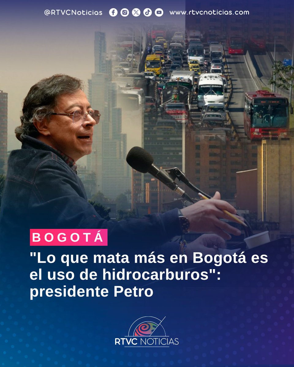 🌆🗣️#Bogotá | El presidente <a href="/petrogustavo/">Gustavo Petro</a> reaccionó a una evaluación distrital que muestra tasas de mortalidad por material particulado de casi el doble en el sur de Bogotá.

📰Más detalles acá⤵️
rtvcnoticias.com/colombia/bogot…