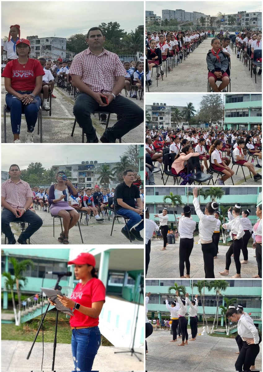 Participamos junto al compañero, <a href="/MaikelPrezVald1/">Maikel Pérez Valdés</a>, Primer Secretario del CMPCC, en el acto municipal por el aniversario 65 de la OPJM y 64 de la UJC, en la Escuela Primaria, Salvador Allende, Consejo Popular, Alamar Playa.
#LaHabanaViveEnMí 
#LaHabanaDelEste