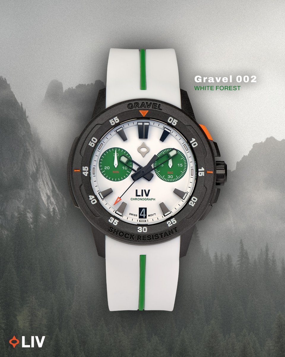 LIVwatches's tweet image. Built for the ride ⌚.

The Gravel 002 White Forest is made for every terrain, lightweight, durable, and ready for whatever comes next.

👉 Get yours here pulse.ly/fkbsejbjyj
#livwatches #gravelwatch #toolwatch