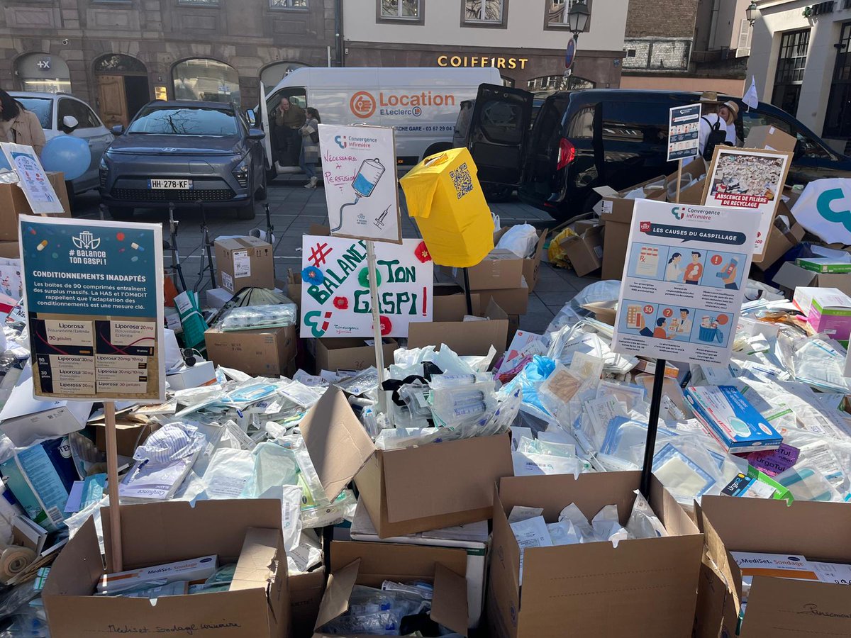 ConvergenceInf's tweet photo. Strasbourg #BalanceTonGaspi 👏
Merci aux mobilisés
👉 1,4 Md€ gaspillés/an
👉 matériel neuf jeté
💡 Réinvestir dans le soin à domicile &amp; les IDEL
🎯 Moins de gaspillage = plus de soins
#InfirmiersLiberaux https://t.co/lqEPrGYRbx