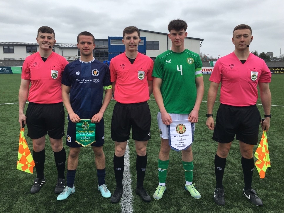 stjosephsbish's tweet photo. ⏰ FULL TIME Result from todays Ireland v Scotland Centenary Shield game.

James Morahan captaining his team to a 2-1 win.

Well done James and Mr. Murphy.

👉 Ireland 2-1 Scotland

🛡 SAFIB #CentenaryShield https://t.co/wmHoFtafW2