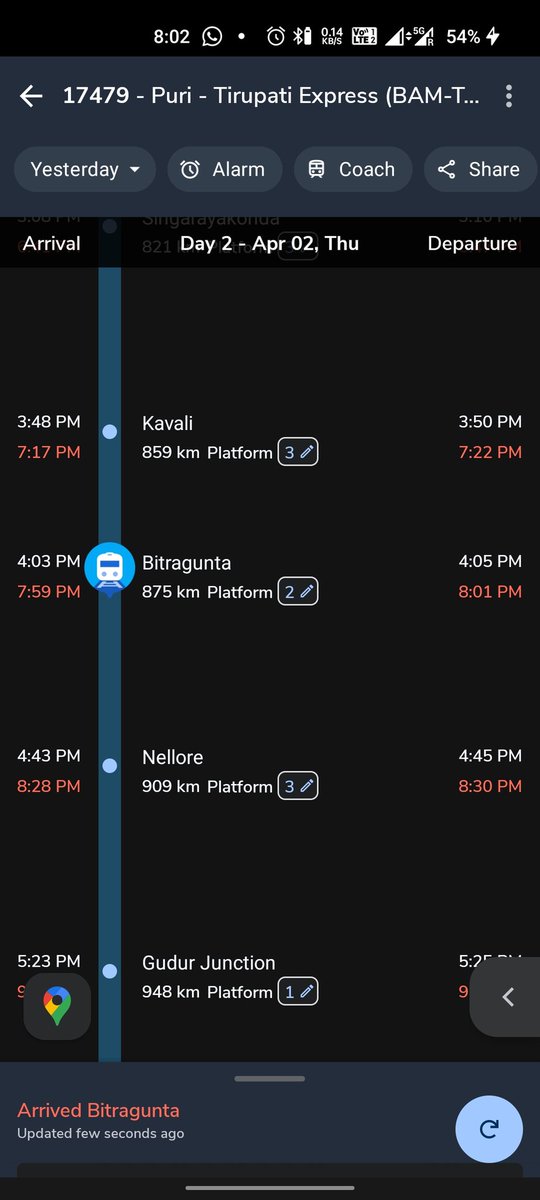 im_Adi97's tweet photo. Dear @AshwiniVaishnaw sir why 
puri - tirupati (17479) always running late.. this train never reached Tirupati in it's actual time.. passengers also got bored due to it's excessive halt time at several stations.. please do something on it 🙏🏻 
@RailwaySeva 
@RailMinIndia 
@ https://t.co/osuNGPsSl9