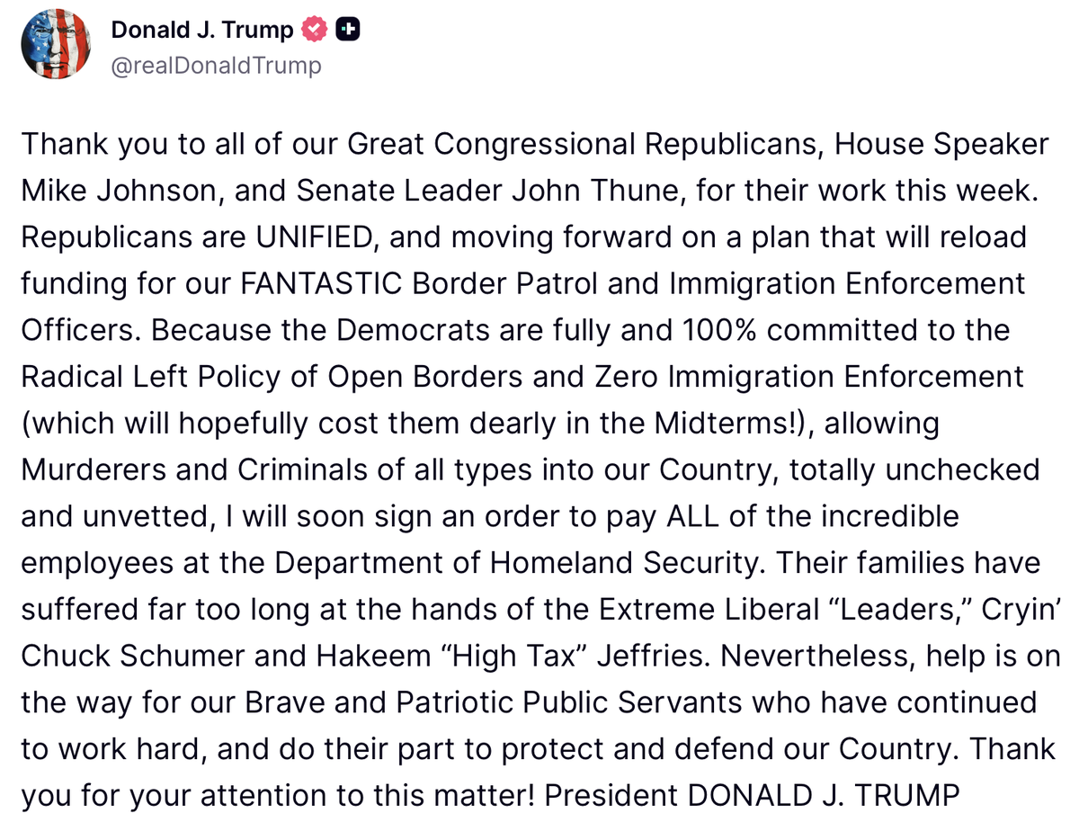 The White House tweet media