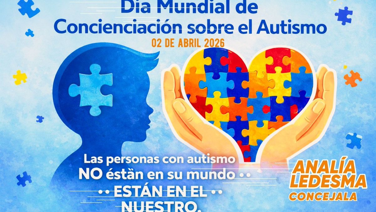 #DiaMundialAutismo
Hoy reafirmamos un compromiso que debe vivirse todos los días💙

La #inclusión empieza cuando dejamos de mirar las diferencias y empezamos a garantizar derechos,oportunidades y respeto para todos.

Escuchar,acompañar y comprender también transforma realidades.