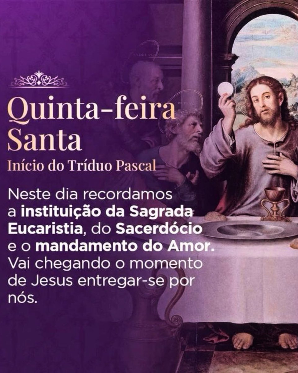 Quinta feira Santa! 🙏🙌❤️🕊️