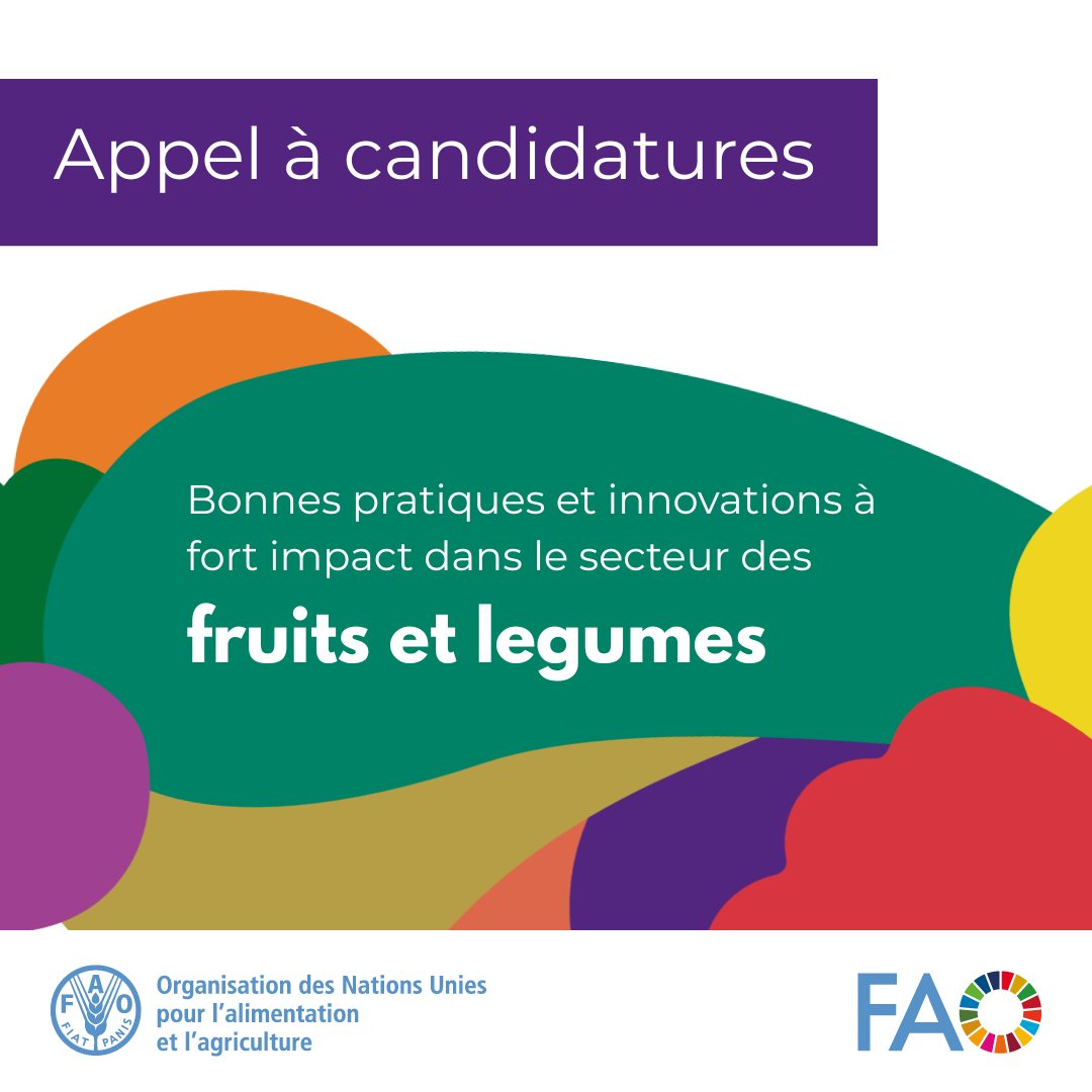 FAOenFrancais's tweet image. 🚨 Date limite prolongée !
 
Excellente nouvelle pour tous ceux qui souhaitent partager leurs bonnes pratiques en matière de fruits et légumes.
 
La date limite de soumission des études de cas est fixée au 27 avril !   
 
Ne manquez pas cette opportunité : bit.ly/3Py3Ym6