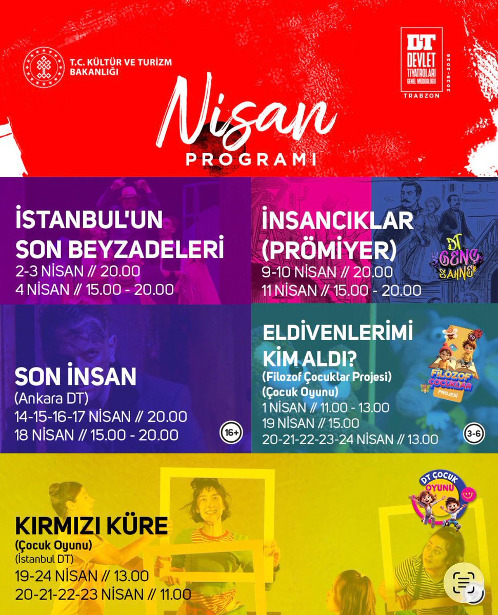 Trabzon Devlet Tiyatrosu’nda Nisan ayı, dopdolu bir programla tiyatroseverleri selamlıyor!