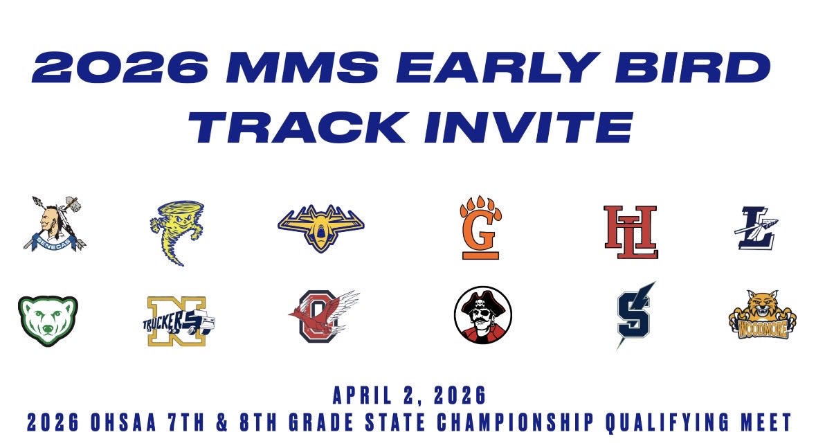 Good luck to our MMS track and field athletes as they host their second meet of the week, today hosting  the 4th annual MMS Early Bird Invite!