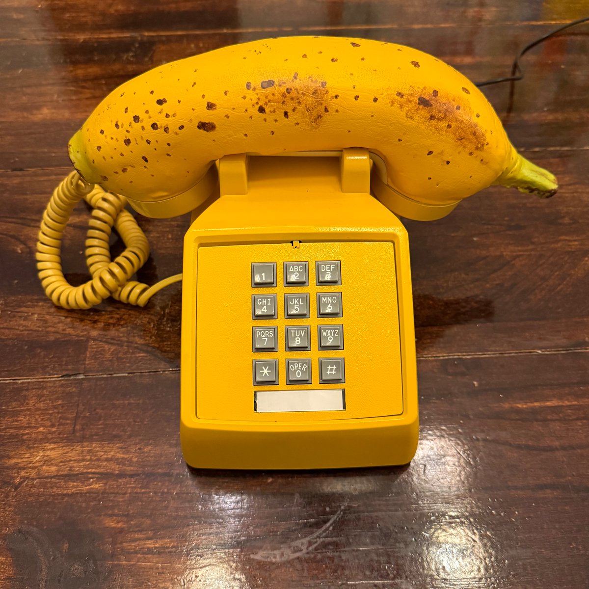 Built a Banana Phone for O, Miami poetry festival running all of April.  Pick up the banana, hear a dial tone, dial a number, get a random banana poem. Dial famous numbers for Easter egg poems!

Built w/ Raspberry Pi Pico + DFPlayer Mini. Full 4-part build series + source code: