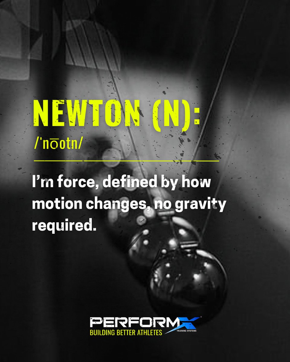 performxts's tweet photo. Last week: the pound.
Now: the Newton.

Kg and lb measure mass.
But force? That’s about changing motion.

The Newton is the only unit that defines force directly, no gravity, no assumptions.
It’s not what we load.

#BuildingBetterAthletes #StrengthTraining #Performance #WhatsNext https://t.co/jW9q7zj3EZ