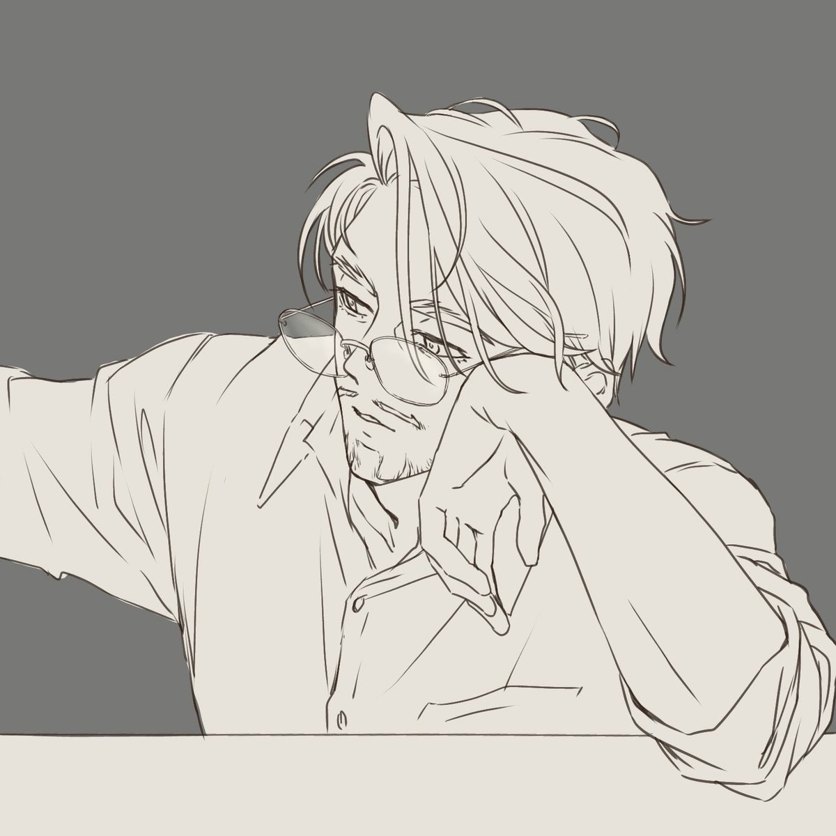 グレ〜s博士にときめいてボサ髪&amp;リムレス眼鏡のシャリ…