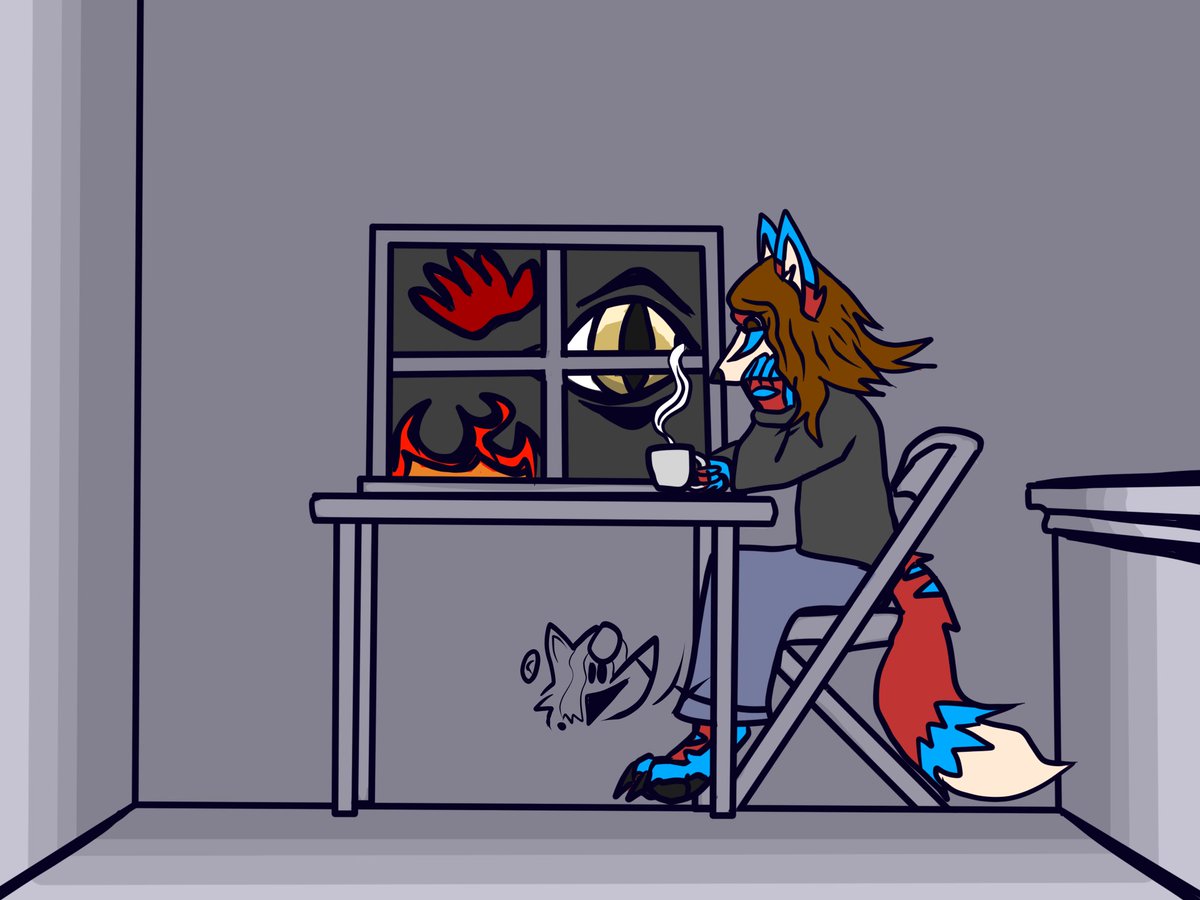 MaximusEXE's tweet photo. Coffee Break 

#furry #furryart #furryartist https://t.co/AMxYkj6KI2