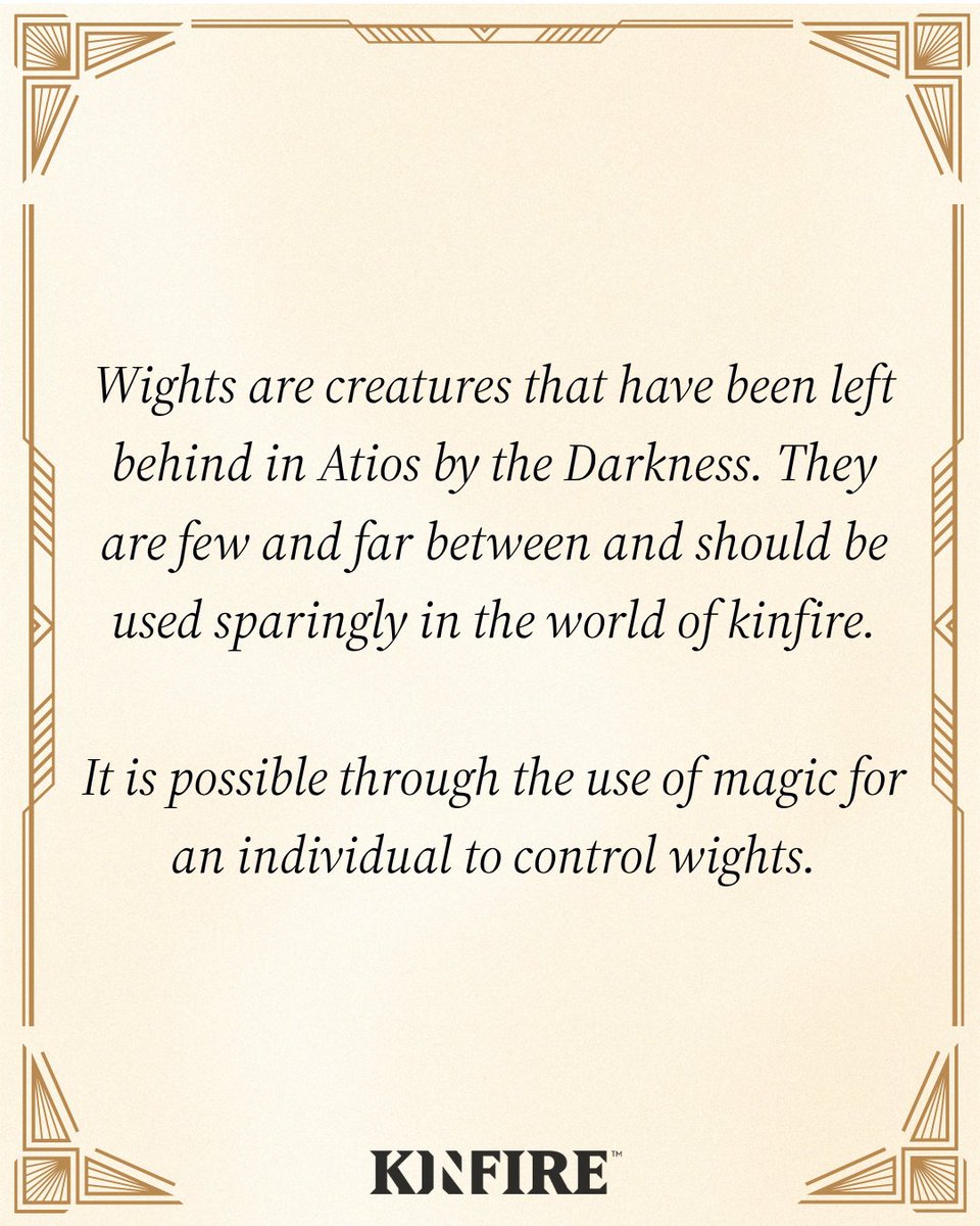 incredidream's tweet image. Wights are creatures abandoned in Atios by the Darkness and deeply unsettling. Their presence is uncommon in the world of Kinfire, but when they do appear, they leave an impression.

#Kinfire #KinfireLore #FantasyCreatures #BoardGames #TabletopGames
