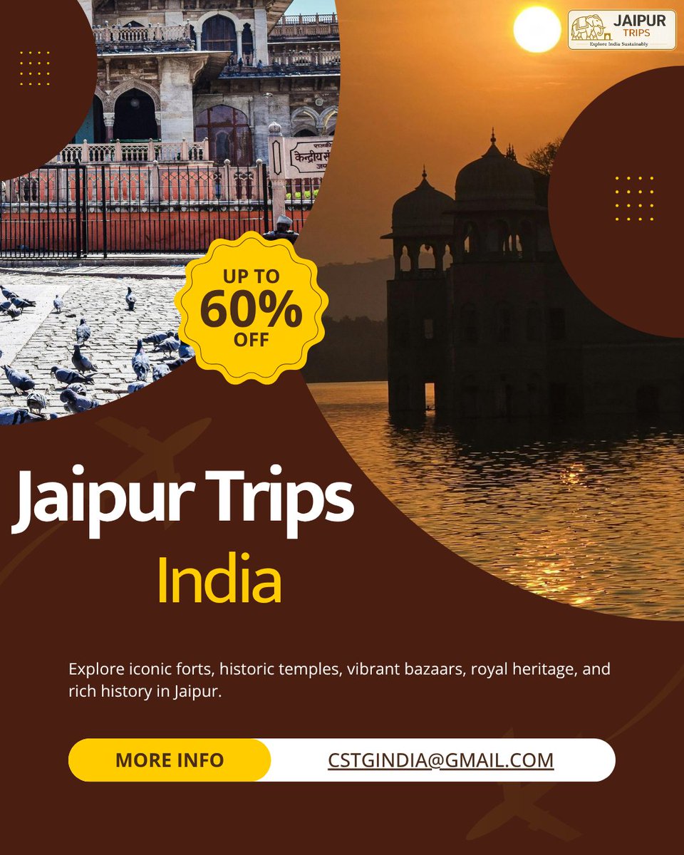 jaipurtripind's tweet image. Explore iconic forts, historic temples, vibrant bazaars, royal heritage, and rich history in Jaipur.

Booking &amp;amp; Details:
Call/Whatsapp: +91 9560728948

Instagram- @jaipurtripsindia
X- @jaipurtripind

#Jaipur #JaipurDiaries #PinkCity #JaipurTrip #IncredibleIndia #ExploreIndia
