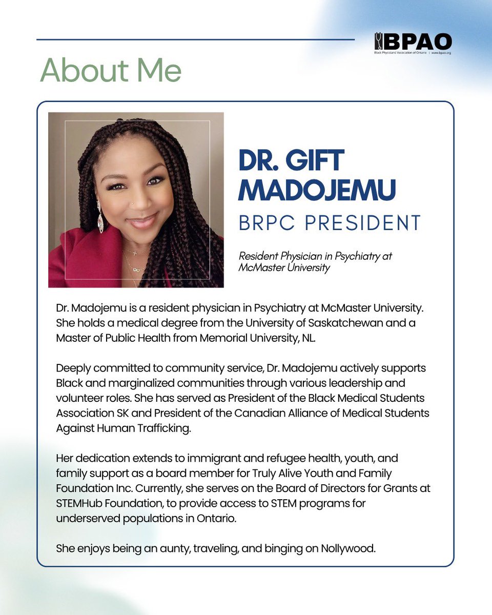 Black Physicians' Association of Ontario tweet media