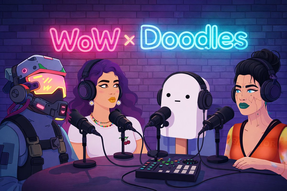 lordeco's tweet photo. Join @SweetpeaOps and I tomorrow at 5pm EST ⏰ 
for the WoW weekly community space where we discuss relevant topics that happened on CT.

This week with some very special guest from the @doodles team, @zkpawky &amp; @doodlifts.

Space link in the first comment! https://t.co/5nOQUl8XK0