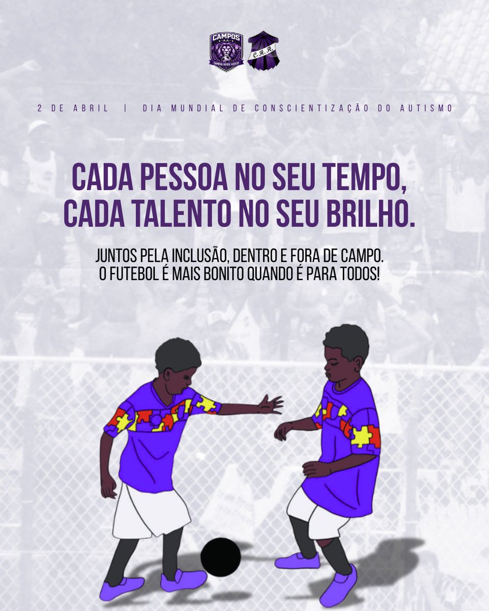CamposAtletico's tweet photo. 2 de abril, Dia Mundial de Conscientização do Autismo. https://t.co/2YOiuwEFQg